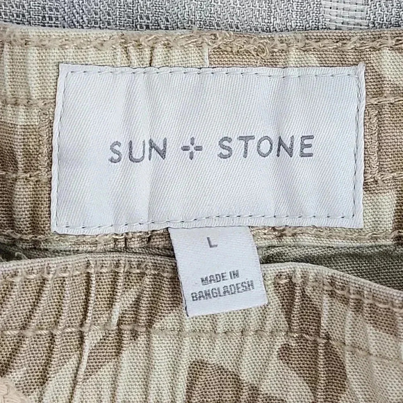 NWT Sun + Stone Men's Cargo Jogger Camo Pullon Size L - Picture 5 of 8